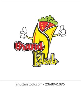 VECTOR DE LOGOTIPO KEBAB DE AMARILLO ROJO