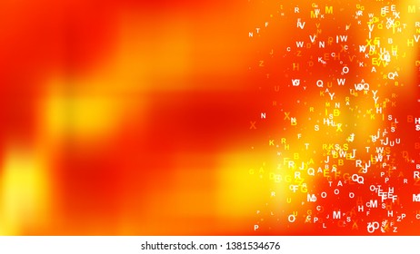 Red and Yellow Letters Background