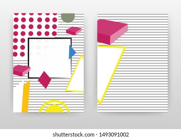 Red yellow lined design for annual report, brochure, flyer, poster. Red yellow lined background vector illustration for flyer, leaflet, poster. Business abstract A4 brochure template.