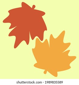 Hojas de arce rojas y amarillas cayendo. Elemento de diseño de fondo o caída. Copiar espacio. Ilustración vectorial aislada
