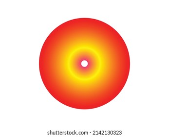 Red and yellow mixed color ring