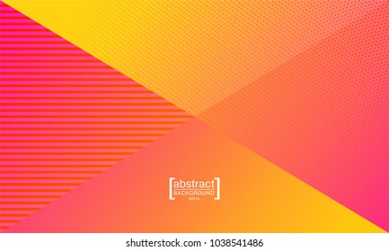 Red and Yellow modern business leaflet, flyer, cover template. Abstract diagonal background with a halfton effect, a comic background, a bright backdrop. 