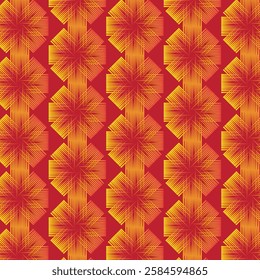 Red yellow modern floral pattern background