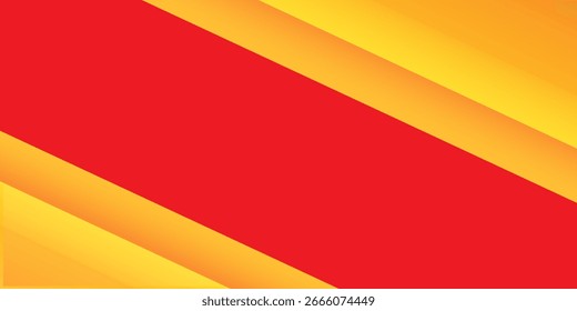Fondo simple de diseño de material moderno rojo y amarillo. Ilustración vectorial