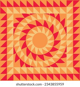 red yellow and orange abstract colorful Hijab Square Scarf Design with ornaments and geometric shapes classic and modern Pattern silk neck scarf duvet cover carpet rug design texture vector