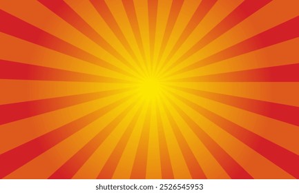 Red yellow orange gradint sun effect background use for backdrop, banner, signboard, cover page, web page also