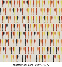 Red, yellow and orange sticks line up in a simple pattern. Vector.