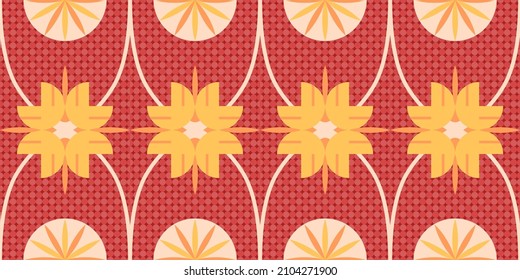 red and yellow pattern for textiles, floral pattern for fabric