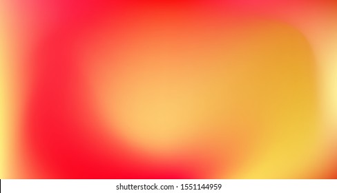 Red Yellow Pink Tropical Gradient Background. Fluid Neon Bright Trendy Wallpaper. Iridescent Noble Vector Color Overlay. Elegant Colorful Vibrant Unfocused Horizontal Banner. 80s Glam Gradient Paper
