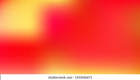 Red Yellow Pink Tropical Gradient Background. Dreamy Neon Bright Trendy Wallpaper. Elegant Colorful Vibrant Defocused Horizontal Banner. Pearlescent Noble Vector Color Overlay. 80s Glam Gradient Paper