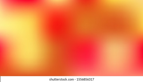 Red Yellow Pink Tropical Gradient Background. Elegant Colorful Vibrant Defocused Horizontal Banner. Dreamy Neon Bright Trendy Wallpaper. Pearlescent Noble Vector Color Overlay. 80s Glam Gradient Paper
