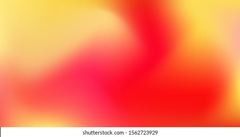 Red Yellow Pink Tropical Gradient Background. Fluorescent Noble Vector Color Overlay. Elegant Colorful Vibrant Defocused Horizontal Banner. Dreamy Neon Bright Trendy Wallpaper. 80s Glam Gradient Paper