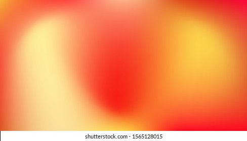 Red Yellow Pink Tropical Gradient Background. Elegant Colorful Vibrant Unfocused Horizontal Banner. Fluorescent Noble Vector Color Overlay. Liquid Neon Bright Trendy Wallpaper. 80s Glam Gradient Paper