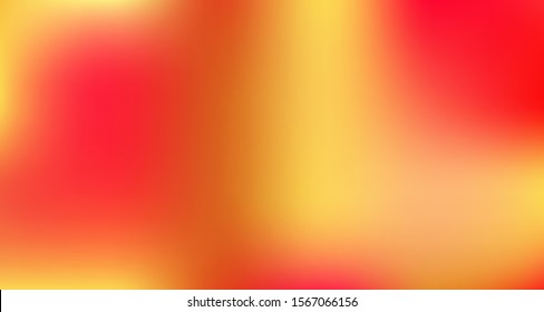 Red Yellow Pink Tropical Gradient Background. Liquid Neon Bright Trendy Wallpaper. Elegant Colorful Vibrant Defocused Horizontal Banner. 