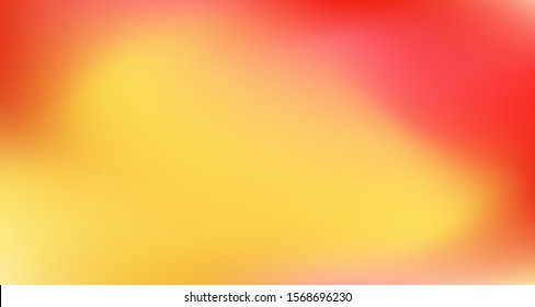 Red Yellow Pink Tropical Gradient Background. Liquid Neon Bright Trendy Wallpaper. Elegant Colorful Vibrant Defocused Horizontal Banner. Pearlescent Noble Vector Color Overlay. 80s Glam Gradient Paper