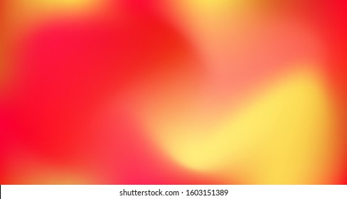 Red Yellow Pink Tropical Gradient Background. Liquid Neon Bright Trendy Wallpaper. Elegant Colorful Vibrant Defocused Horizontal Banner. Iridescent Noble Vector Color Overlay. 80s Glam Gradient Paper