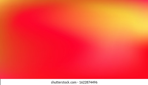 Red Yellow Pink Tropical Gradient Background. Liquid Neon Bright Trendy Wallpaper. Iridescent Noble Vector Color Overlay. Elegant Colorful Vibrant Unfocused Horizontal Banner. 80s Glam Gradient Paper