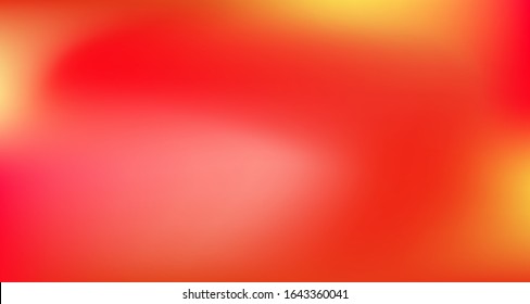 Fondo de degradado tropical rosa rojo amarillo. Superposición de color Noble del Vector Iridescendiente. Elegante Pancarta Horizontal Desenfocada Y Colorida. El Liquid Neon Brillante Papel De Fondo. Papel degradado de vidrio de los años 80