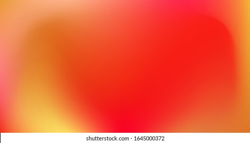 Red Yellow Pink Tropical Gradient Background. Fluid Neon Bright Trendy Wallpaper. Pearlescent Noble Vector Color Overlay. Elegant Colorful Vibrant Unfocused Horizontal Banner. 80s Glam Gradient Paper