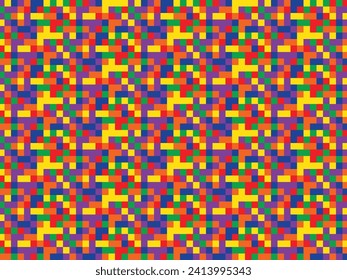 red and yellow pixel art background pattern