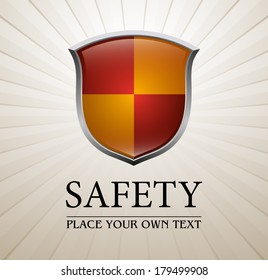 Red and yellow protection shield