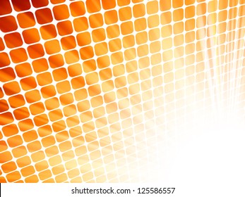 Red yellow rays light 3D mosaic. EPS 8 vector file included