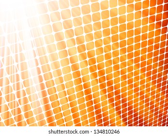 Red yellow rays light 3D mosaic. EPS 8 vector file included