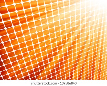 Red yellow rays light 3D mosaic. EPS 8 vector file included