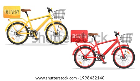 Similar – Image, Stock Photo Red bicycle luggage rack and rear light