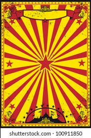 Red and yellow retro circus. A retro circus background for your festivities