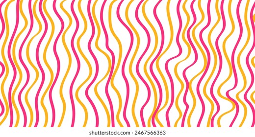 Red and Yellow Retro Style Wallpaper, Background Design for Your Business with Abstract Geometric Lines Pattern - Applicable for Web, Presentations, Placards, Posters - Creative Vector Template