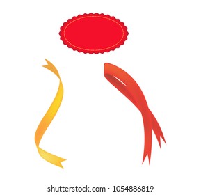 Red And Yellow Ribbon Banners