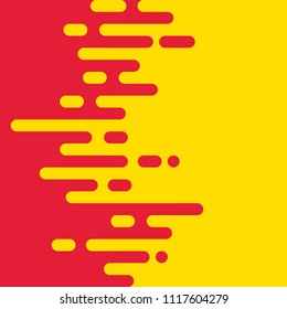 red and yellow rounded lines halftone transition