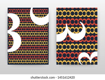 Red yellow seamles texture design for annual report, brochure, flyer, poster. 3 letter on red yellow background vector illustration for flyer, leaflet, poster. Business abstract A4 brochure template.