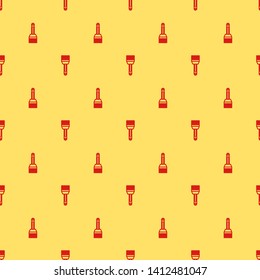 Red and yellow seamless pattern Brush artist icon. Draw symbol for graphic and web design.