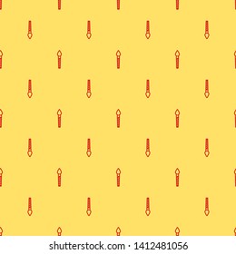 Red and yellow seamless pattern Brush artist icon. Draw symbol for graphic and web design.