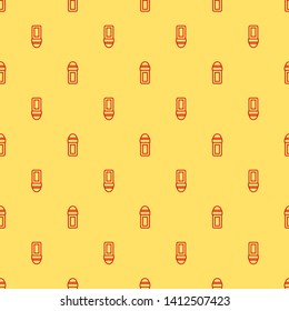 Red and yellow seamless pattern Deodorant vector icon. Cosmetic concept