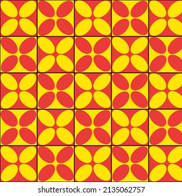 Red and yellow seamless pattern. Red and yellow design for background.
