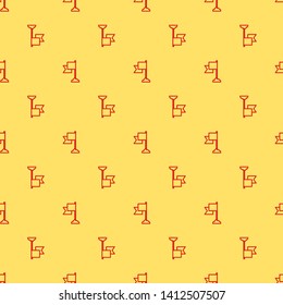 Red and yellow seamless pattern Flag Icon Mark Illustration