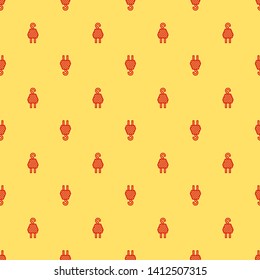 Red and yellow seamless pattern Industrial hook - construction crane hook
