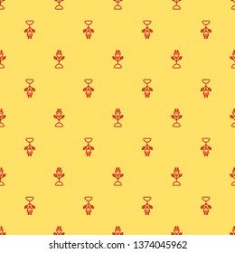 Red and yellow seamless pattern Line Clean Energy Concept Icon