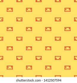Red and yellow seamless pattern Mail icon. Envelope sign. Email icon. Letter icon