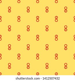 Red and yellow seamless pattern Makeup powder icon, cosmetic concept for your design.
