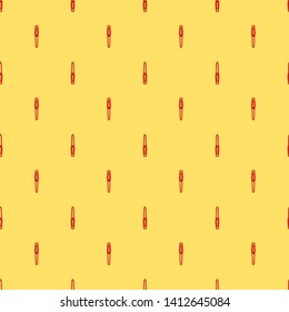Red and yellow seamless pattern Nail file icon, manicure tools, manicure supplies