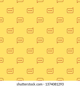 Red and yellow seamless pattern New Message, Dialog, Chat Speech Bubble Notification icon vector