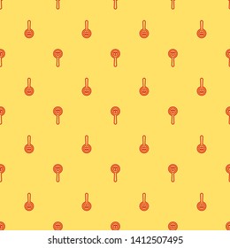 Red and yellow seamless pattern Parcel or order tracking illustration, parcel search
