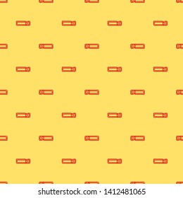 Red and yellow seamless pattern The saw icon. Saw symbol.