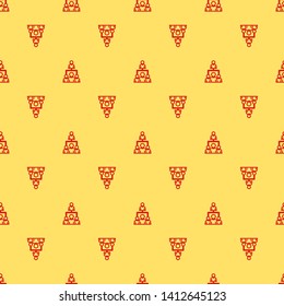 Red and yellow seamless pattern Social icon. Society. User group network. Corporate team group.