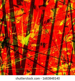 Red and yellow seamless texture with stripes. Abstract vector background for web page, banners backdrop, fabric, home decor, wrapping