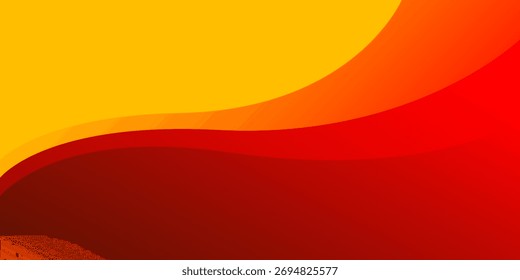 Fondo moderno elegante de la onda lisa roja y amarilla con el espacio para el texto y el mensaje. diseño de la Plantilla	